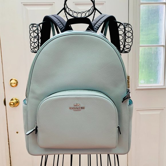 COACH LEATHER LARGE LAPTOP COURT BACKPACK - Picture 10 of 14